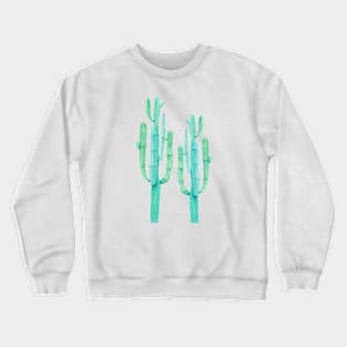 Two Pretty Watercolor Cacti Crewneck Sweatshirt